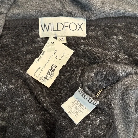 WILDFOX charcoal grey zip hoodie - Picture 14 of 16